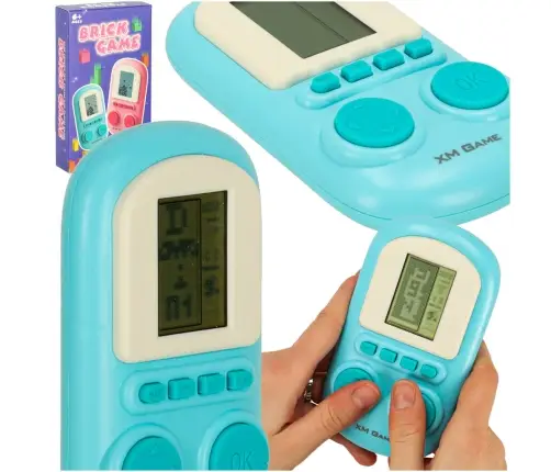 Elektroniskā arkādes spēle portatīvā konsole zila