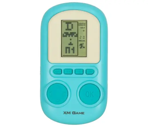 Elektroniskā arkādes spēle portatīvā konsole zila