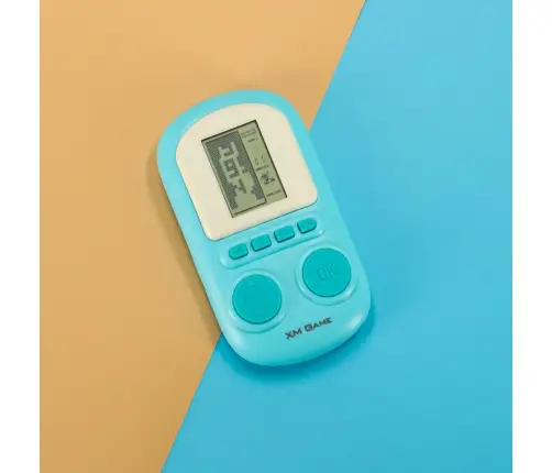 Elektroniskā arkādes spēle portatīvā konsole zila