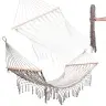 Dārza šūpuļtīkls boho tīkliņš 200cm pelēks