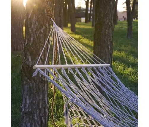 Dārza šūpuļtīkls boho tīkliņš 200cm pelēks