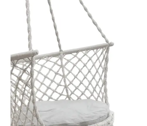 Stārķa ligzdas dārza šūpoles ar atzveltni pelēkas 80 cm 150 kg