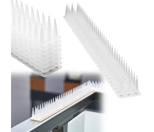 Baložu spīles putnu aizbāzni plastmasas blīvs blīvs balts 8el. 43 cm