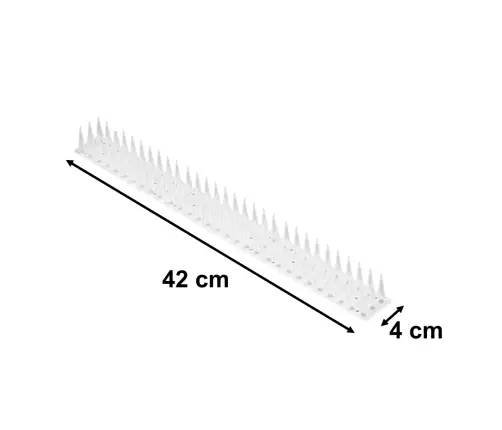 Baložu spīles putnu aizbāzni plastmasas blīvs blīvs balts 8el. 43 cm