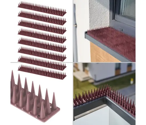 Baložu spīles putnu aizbāzni plastmasas blīvs blīvs brūns 8el. 43 cm