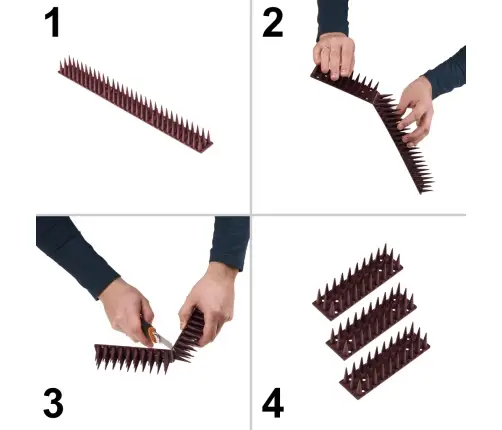 Baložu spīles putnu aizbāzni plastmasas blīvs blīvs brūns 8el. 43 cm