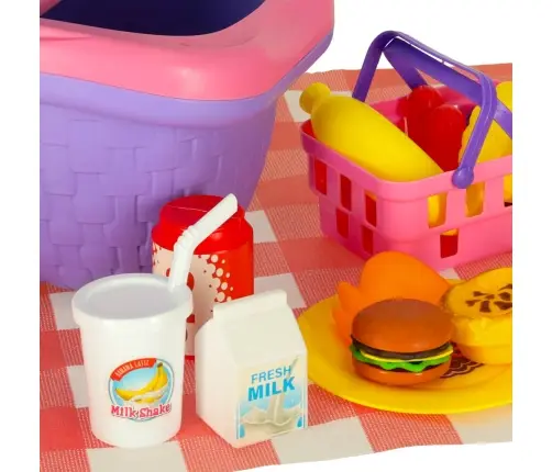 Piknika grozs ātrā ēdināšana pica burgeru ēdiens pārtika piknika uzkodas