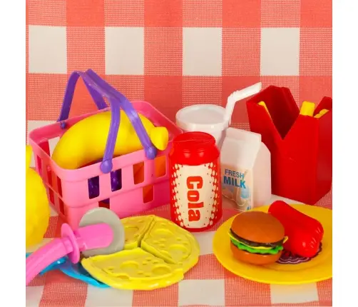 Piknika grozs ātrā ēdināšana pica burgeru ēdiens pārtika piknika uzkodas