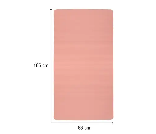 Jogas vingrošanas treniņu paklājs fitnesa karimata bieza 1,5 cm rozā + vāks