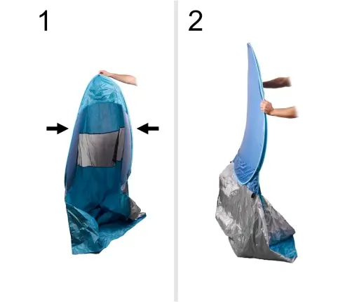 Pašnolokāmā dārza pludmales telts zila