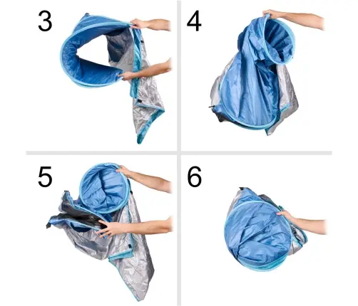 Pašnolokāmā dārza pludmales telts zila