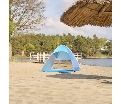 Pašnolokāmā dārza pludmales telts zila
