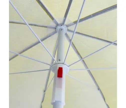Pludmales lietussargs regulējams salaužams UV salokāms 150cm dzeltens