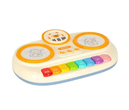 Bērnu interaktīvās ērģeles ar klavierēm, izglītojošas, bēšas krāsas