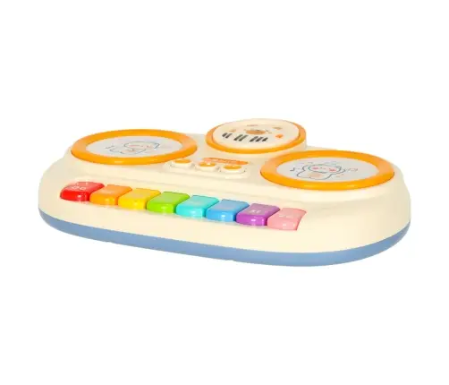 Bērnu interaktīvās ērģeles ar klavierēm, izglītojošas, bēšas krāsas