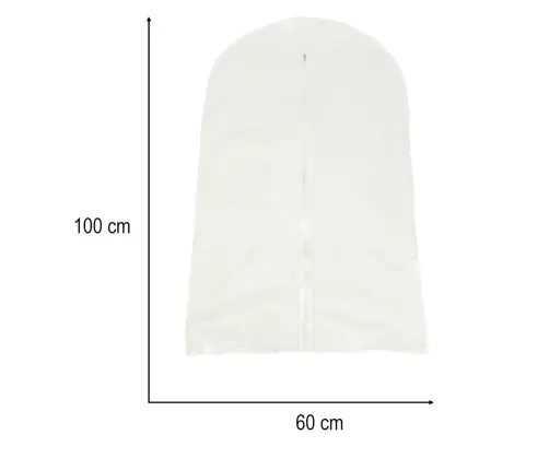 Kombinezonu apģērbu pārvalks caurspīdīgs 60 x 100 cm
