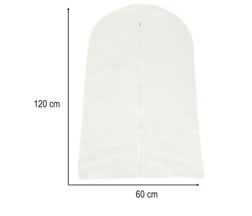 Kombinezonu apģērbu pārvalks caurspīdīgs 60 x 120 cm