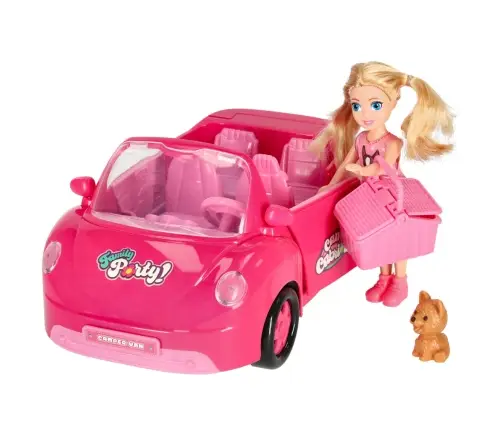Lelle automašīna kabriolets rozā 4 el.