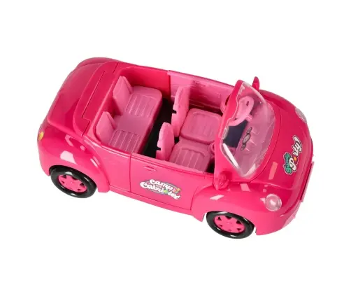 Lelle automašīna kabriolets rozā 4 el.