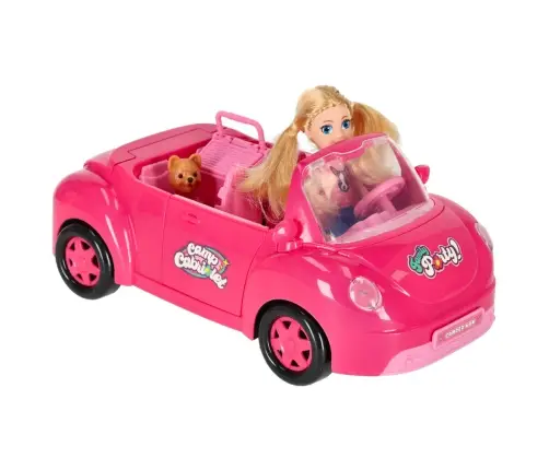 Lelle automašīna kabriolets rozā 4 el.