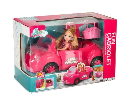 Lelle automašīna kabriolets rozā 4 el.