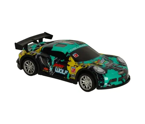 RC sporta auto zilā un zaļā krāsā