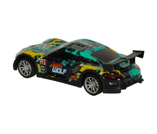 RC sporta auto zilā un zaļā krāsā