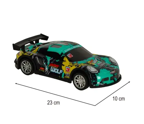 RC sporta auto zilā un zaļā krāsā