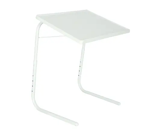 Laptop sānu galdiņš salokāms 52 x 40 cm balts