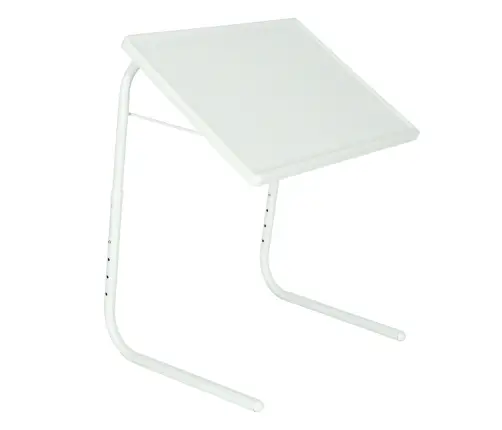 Laptop sānu galdiņš salokāms 52 x 40 cm balts
