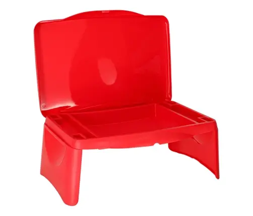 Bērnu auto galds ar glabāšanas nodalījumu sarkans