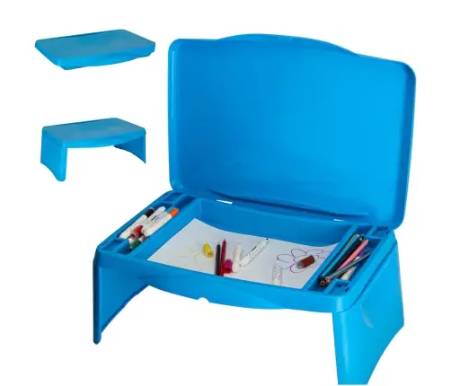 Bērnu auto galdiņš ar glabāšanas nodalījumu zils