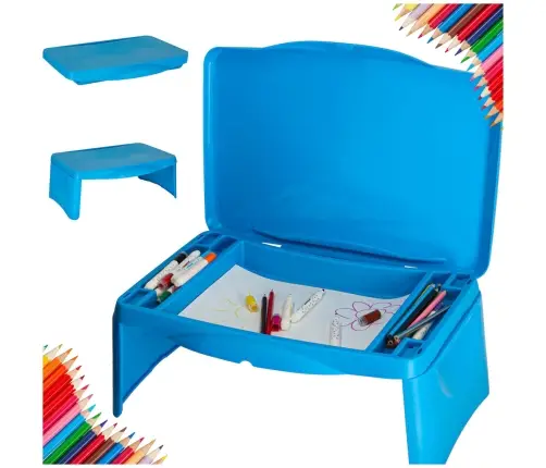 Bērnu auto galdiņš ar glabāšanas nodalījumu zils