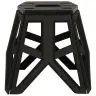 Saliekamais taburete Tūristu krēsls Melns Pārnēsājams kempinga krēsls 39,5 cm melns