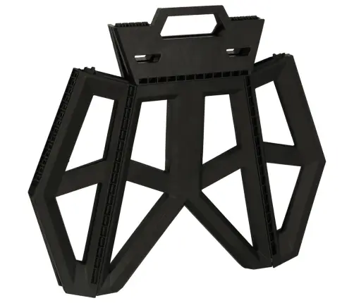 Saliekamais taburete Tūristu krēsls Melns Pārnēsājams kempinga krēsls 39,5 cm melns