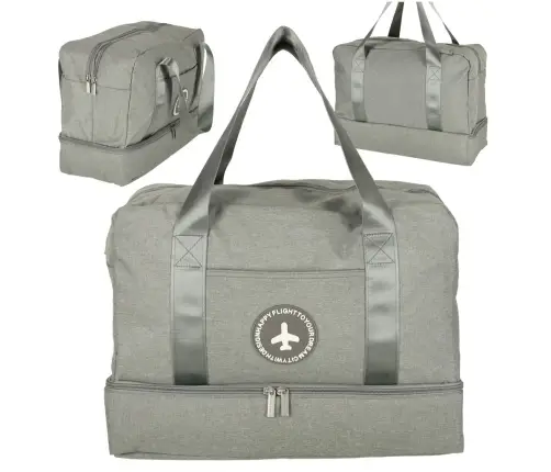 Ceļojumu soma rokas bagāžai 39 x 18 x 30 cm pelēka