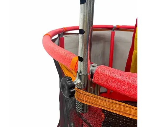 Bērnu batuts dārza bumbu tīkls basketbola 150cm sarkans