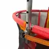 Bērnu batuts dārza bumbu tīkls basketbola 150cm sarkans