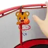 Bērnu batuts dārza bumbu tīkls basketbola 150cm sarkans