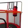 Bērnu batuts dārza bumbu tīkls basketbola 150cm sarkans