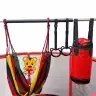 Bērnu batuts dārza bumbu tīkls basketbola 150cm sarkans