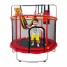 Bērnu batuts dārza bumbu tīkls basketbola 150cm sarkans