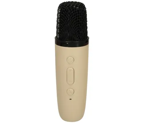Karaoke skaļrunis ar mikrofonu zelta krāsā