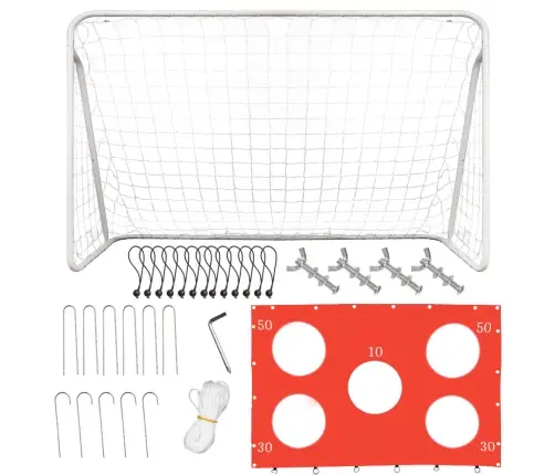 Bērnu futbola treniņu vārti 2in1 + precizitātes paklājs 215 x 153 x 76 cm