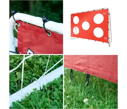Bērnu futbola treniņu vārti 2in1 + precizitātes paklājs 215 x 153 x 76 cm