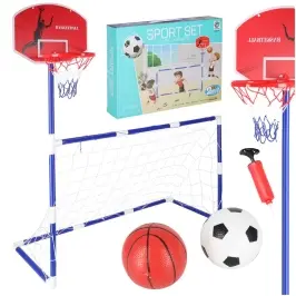 Futbola vārti futbola basketbola tablo basketbola spēle 2in1 2 bumbas sūknis Futbola vārti futbola basketbola tablo basketbola spēle 2in1 2 bumbas sūknis