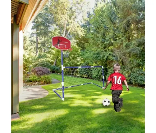Futbola vārti futbola basketbola tablo basketbola spēle 2in1 2 bumbas sūknis