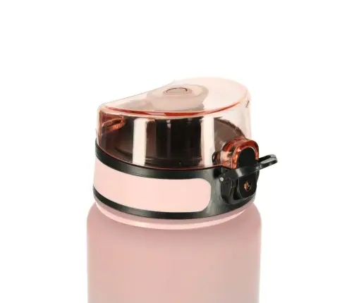 Ūdens pudele bidons ar salmiņa rokturi sporta 600ml rozā-zils