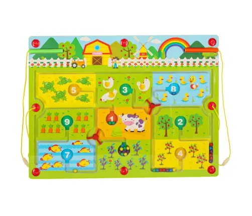 Magnētiskā labirinta koka galda spēle ceļojošai saimniecībai 2 spēlētājiem