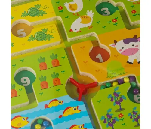 Magnētiskā labirinta koka galda spēle ceļojošai saimniecībai 2 spēlētājiem